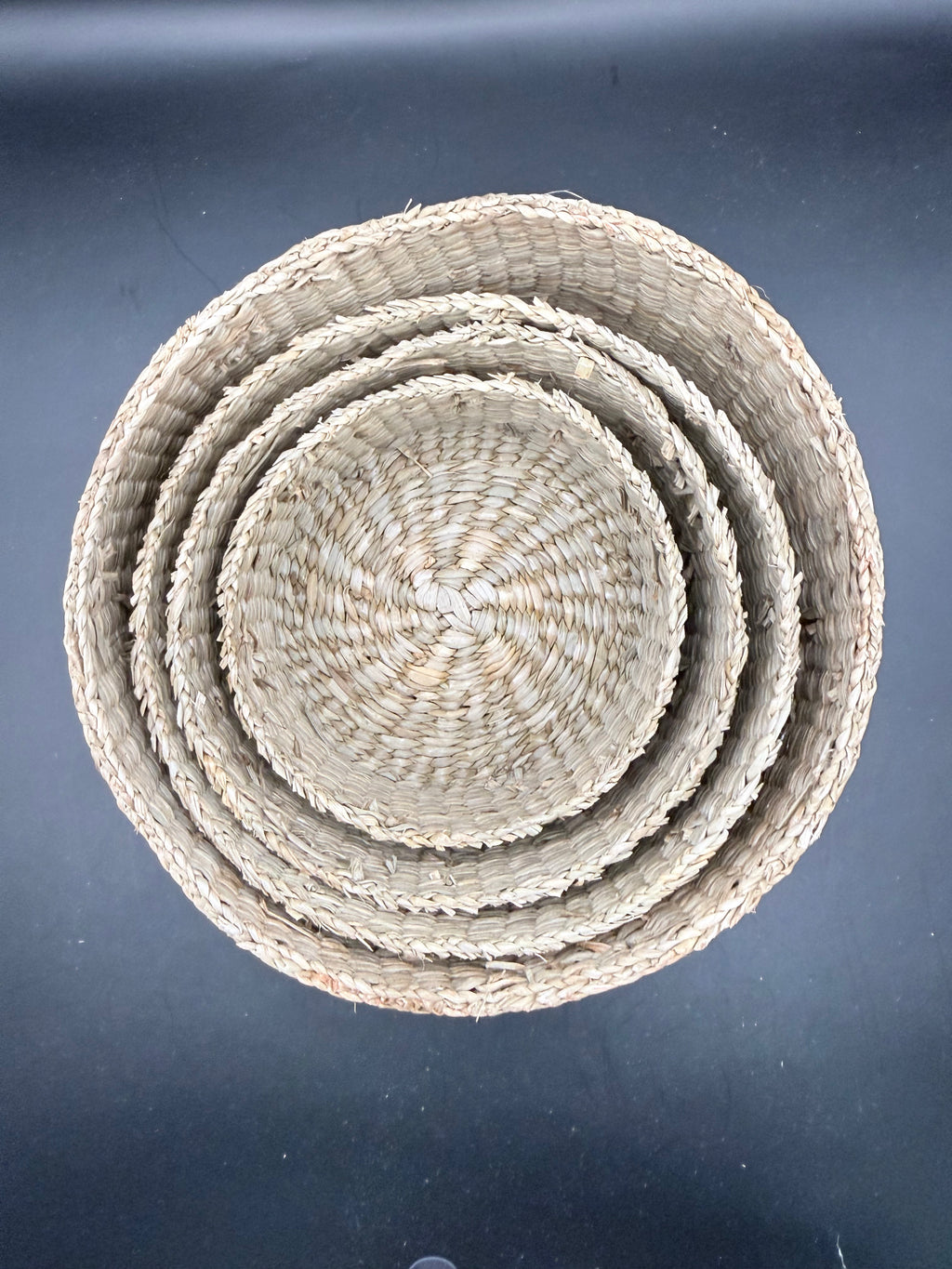 Vintage Straw Nesting Baskets