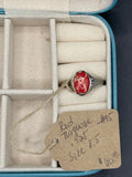 Red Turquoise Ring